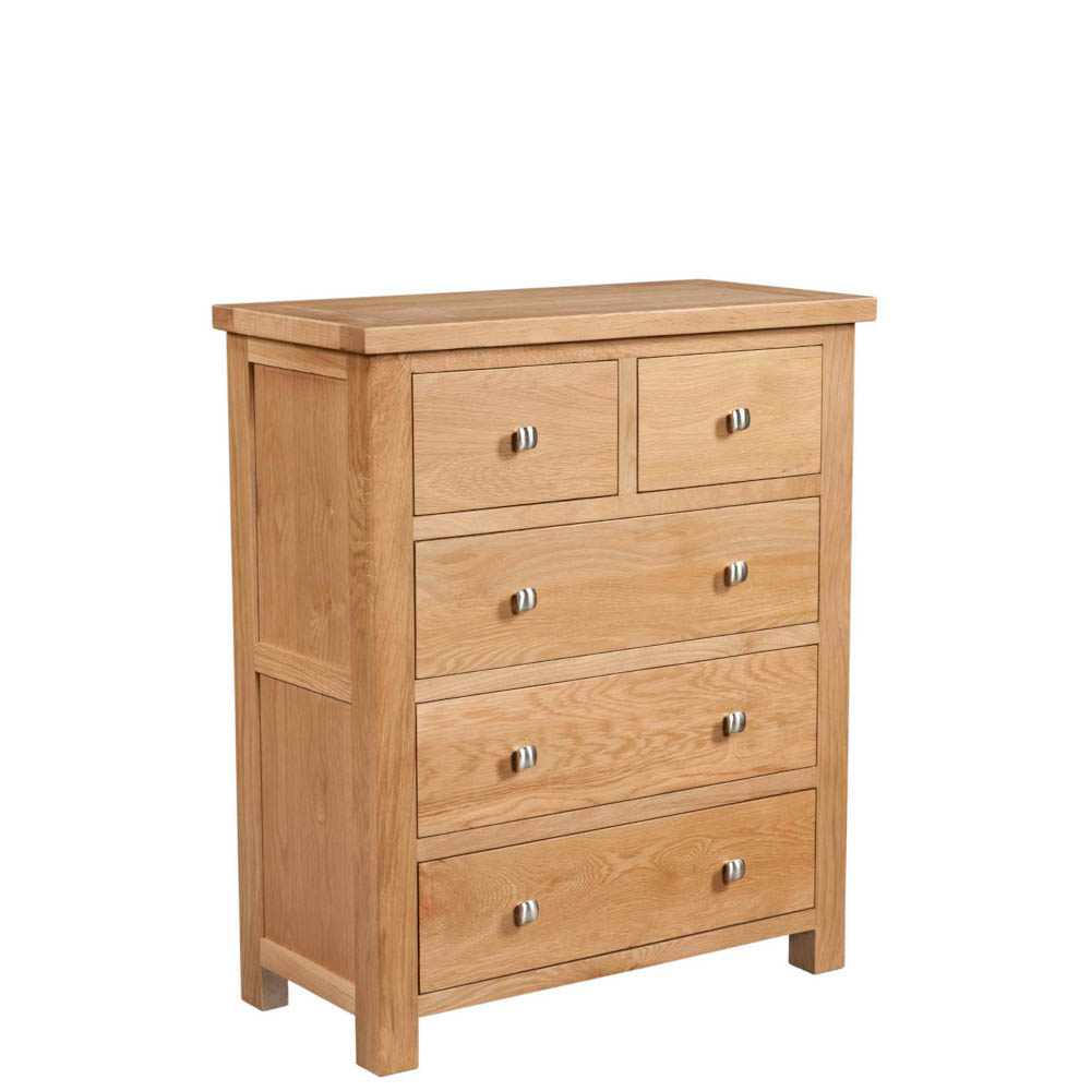 Didcot Oak 2 Over 3 Chest Of Drawers