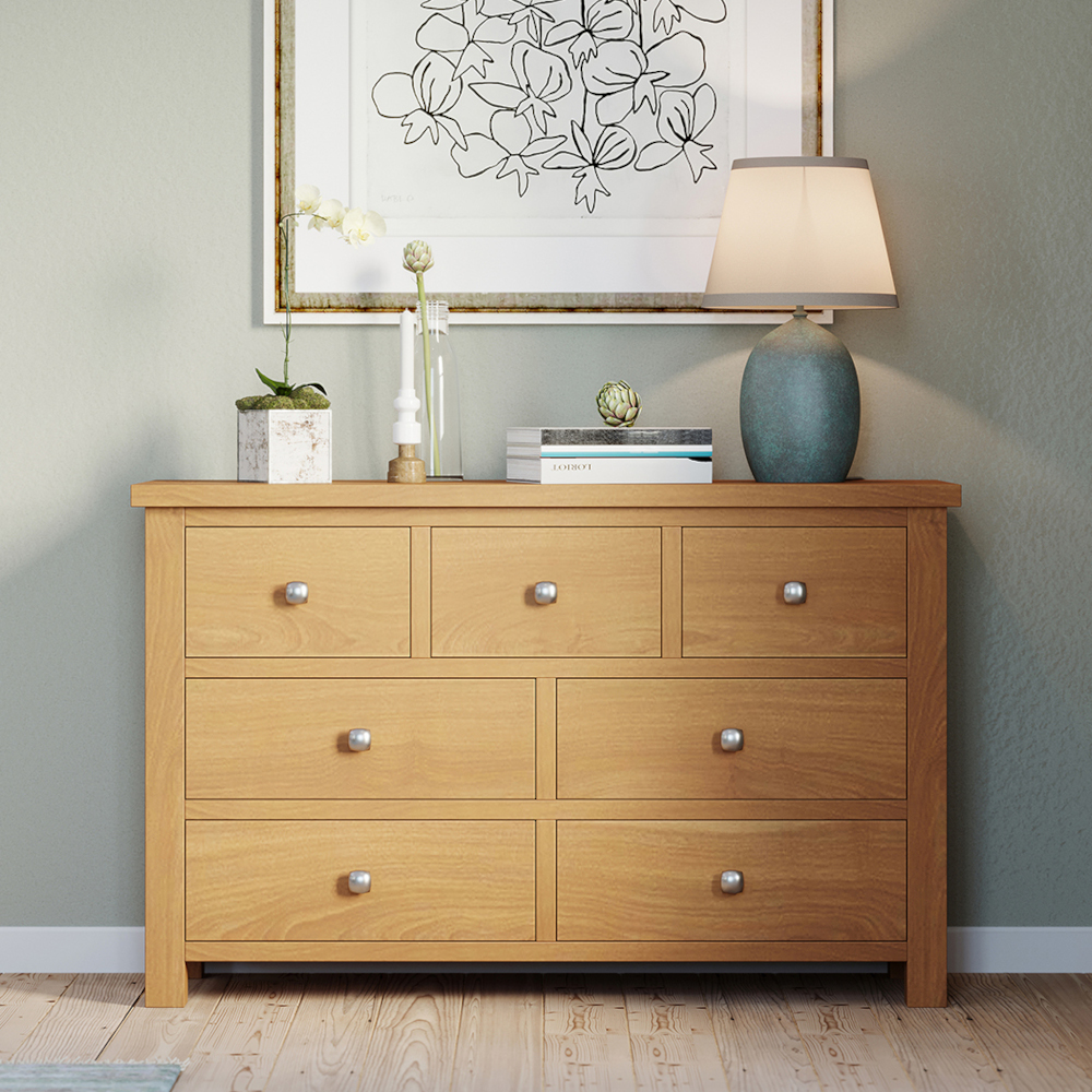 Didcot Oak 3 Over 4 Chest Of Drawers