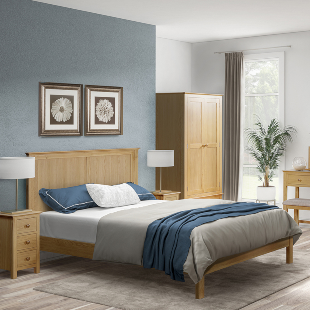 Marden Oak Panel Bed
