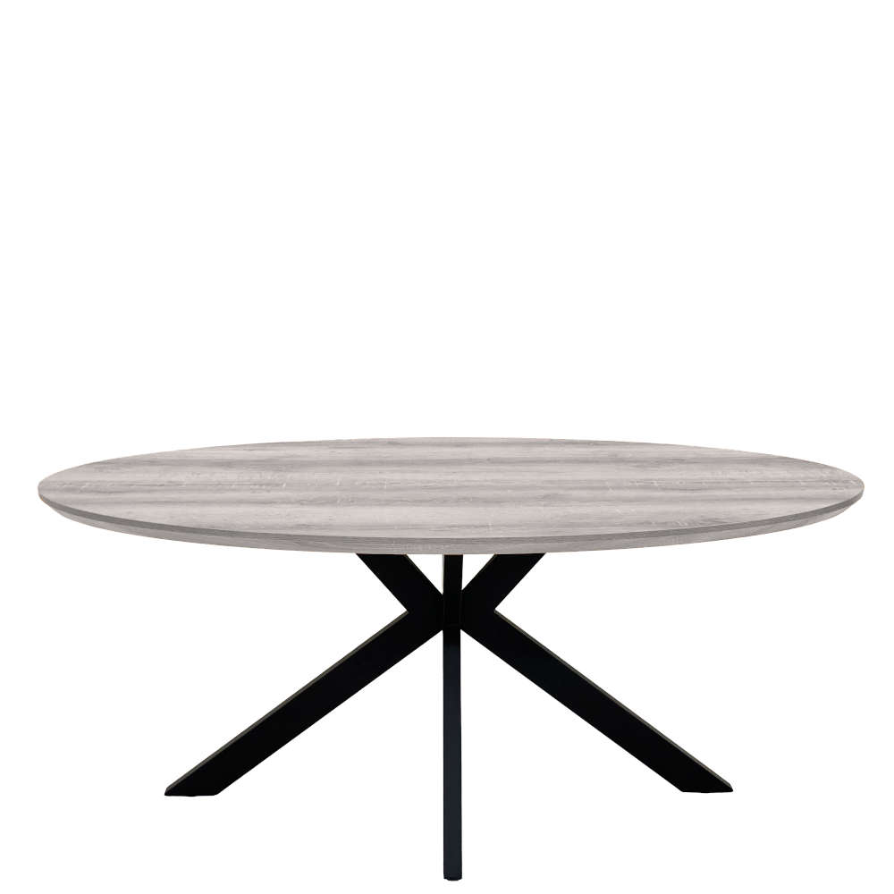 Manhattan 180cm Oval Dining Table Grey