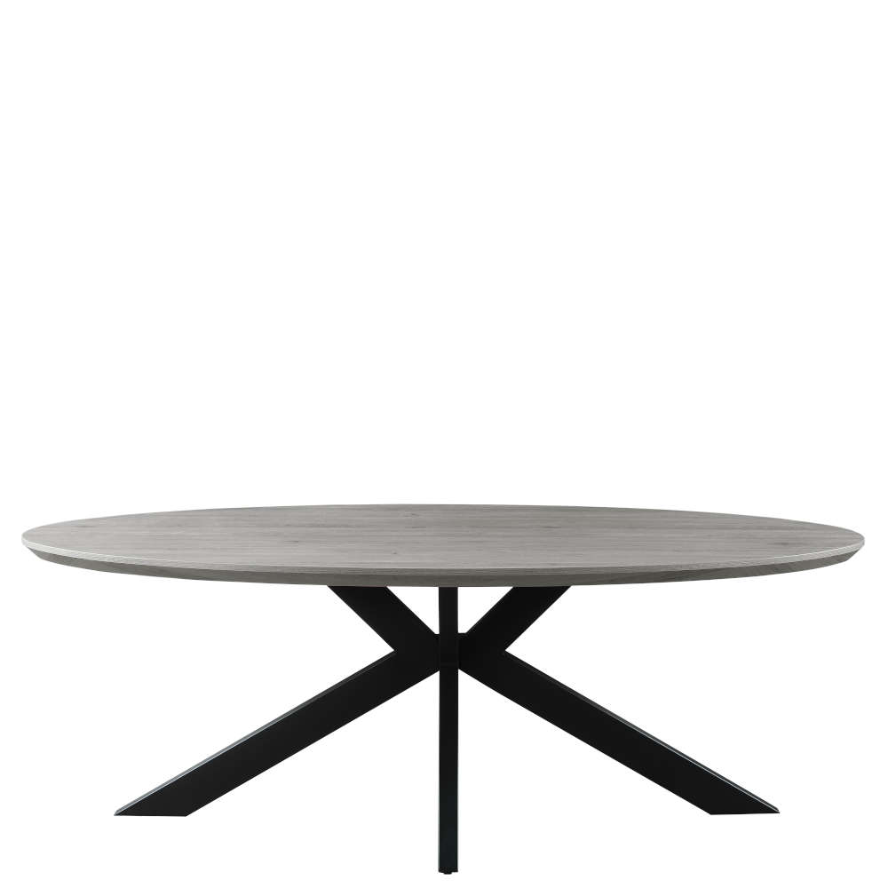 Manhattan 220cm Oval Dining Table Grey