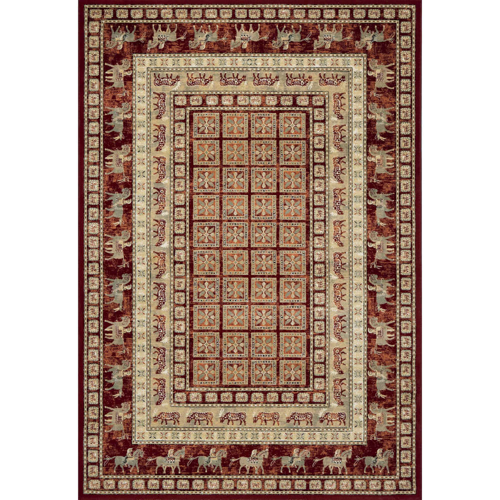 Noble Art Traditional Red Exotic Pattern Rug