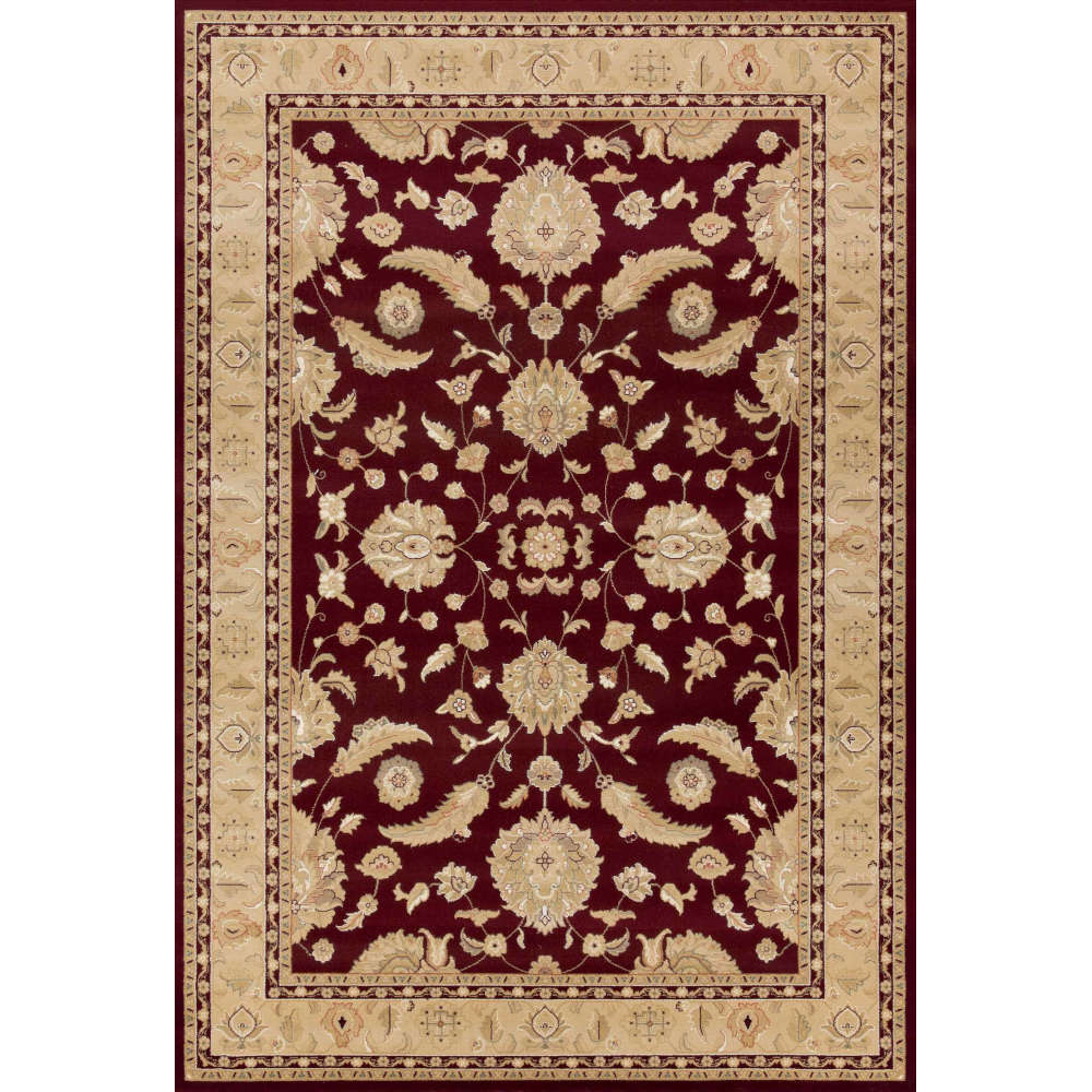 Noble Art Traditional Leaf Pattern Red Rug