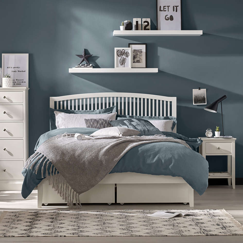 Ashby White Slatted Bedstead