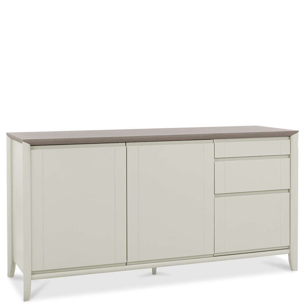 Bergen Grey Washed Oak And Soft Grey Wide Sideboard