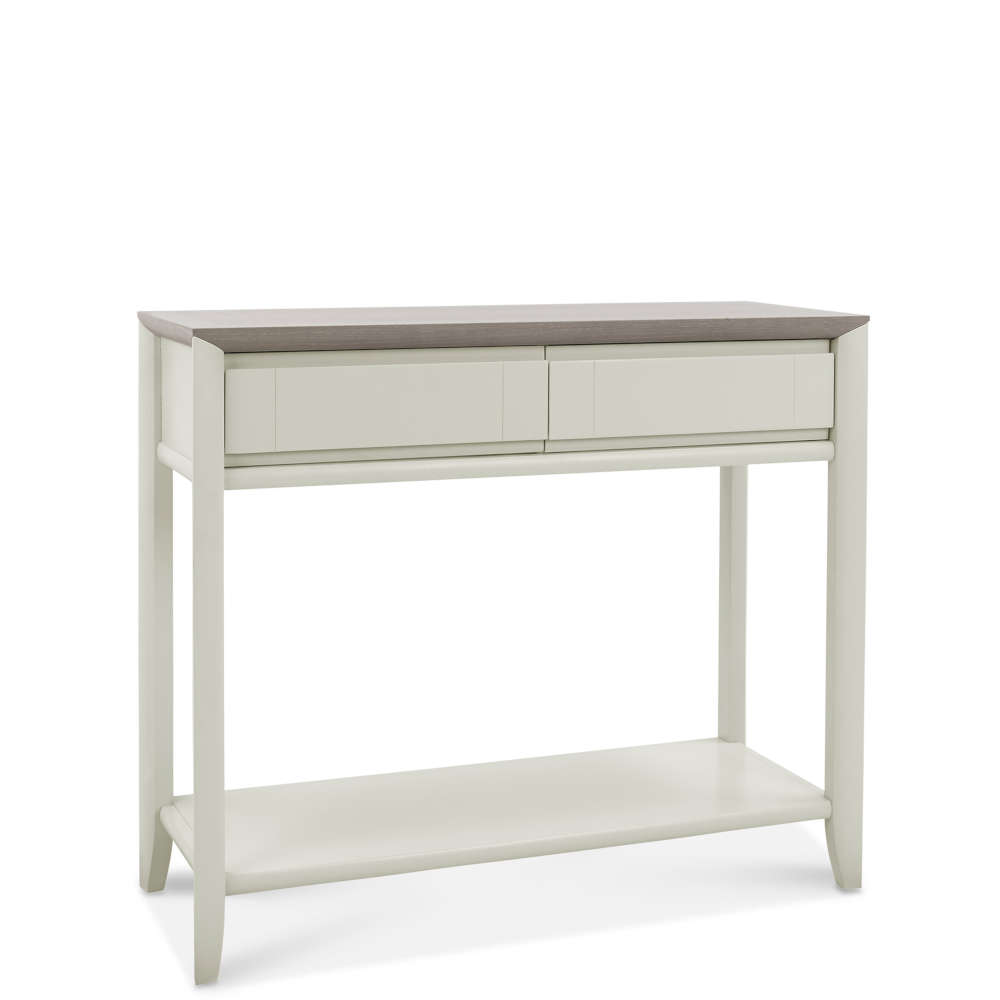 Bergen Grey Washed Oak And Soft Grey Console Table With Drawer