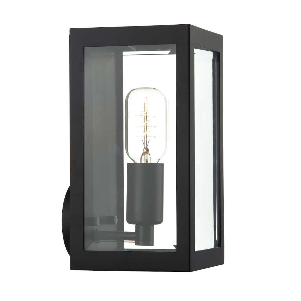 där Era Outdoor Wall Light Matt Black Glass IP44