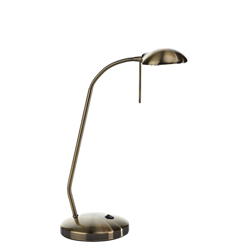 där Journal Task Table Lamp Antique Brass