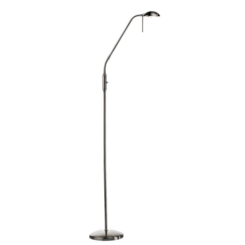 där Journal Floor Lamp Satin Chrome