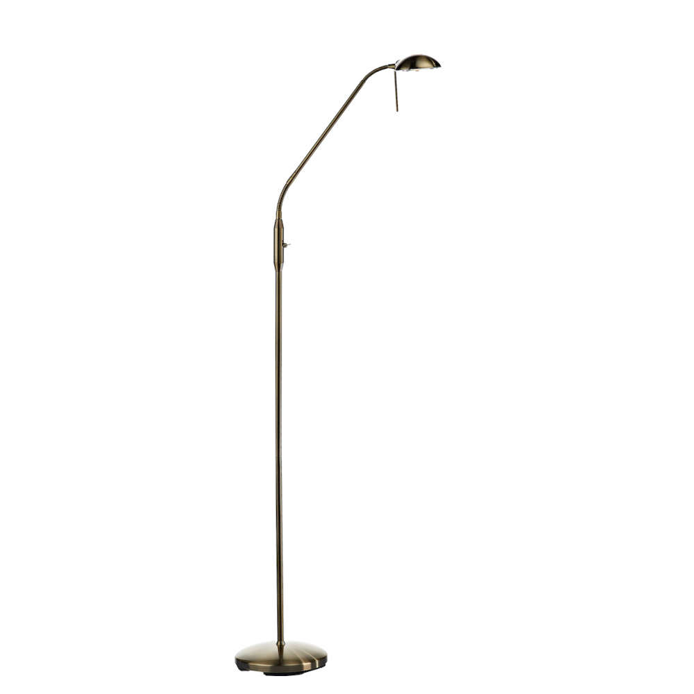 där Journal Floor Lamp Antique Brass