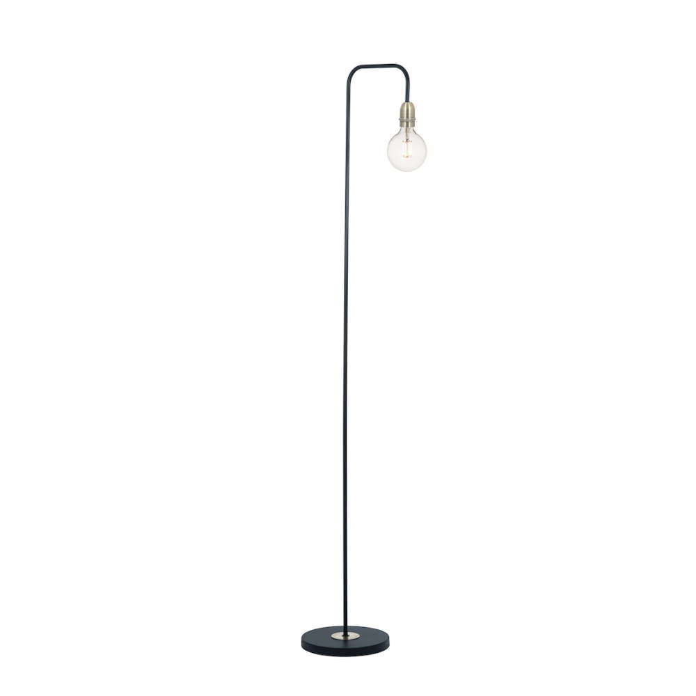 där Kiefer Floor Lamp Black And Antique Brass