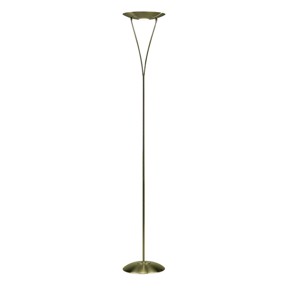 där Opus Floor Lamp Antique Brass With Rotary Dimmer Switch