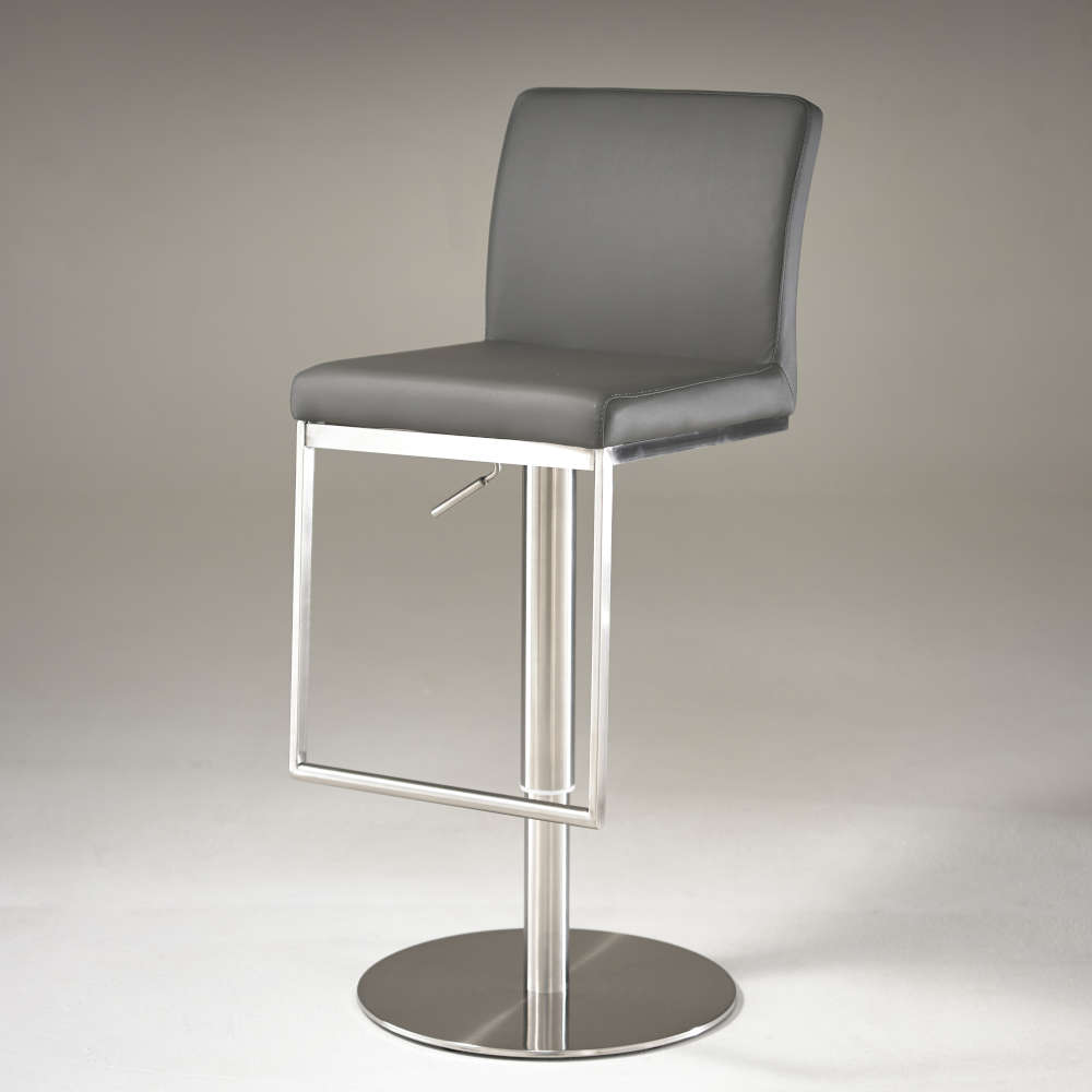 Cadiz Stool Brushed Stainless Steel With PU Seat