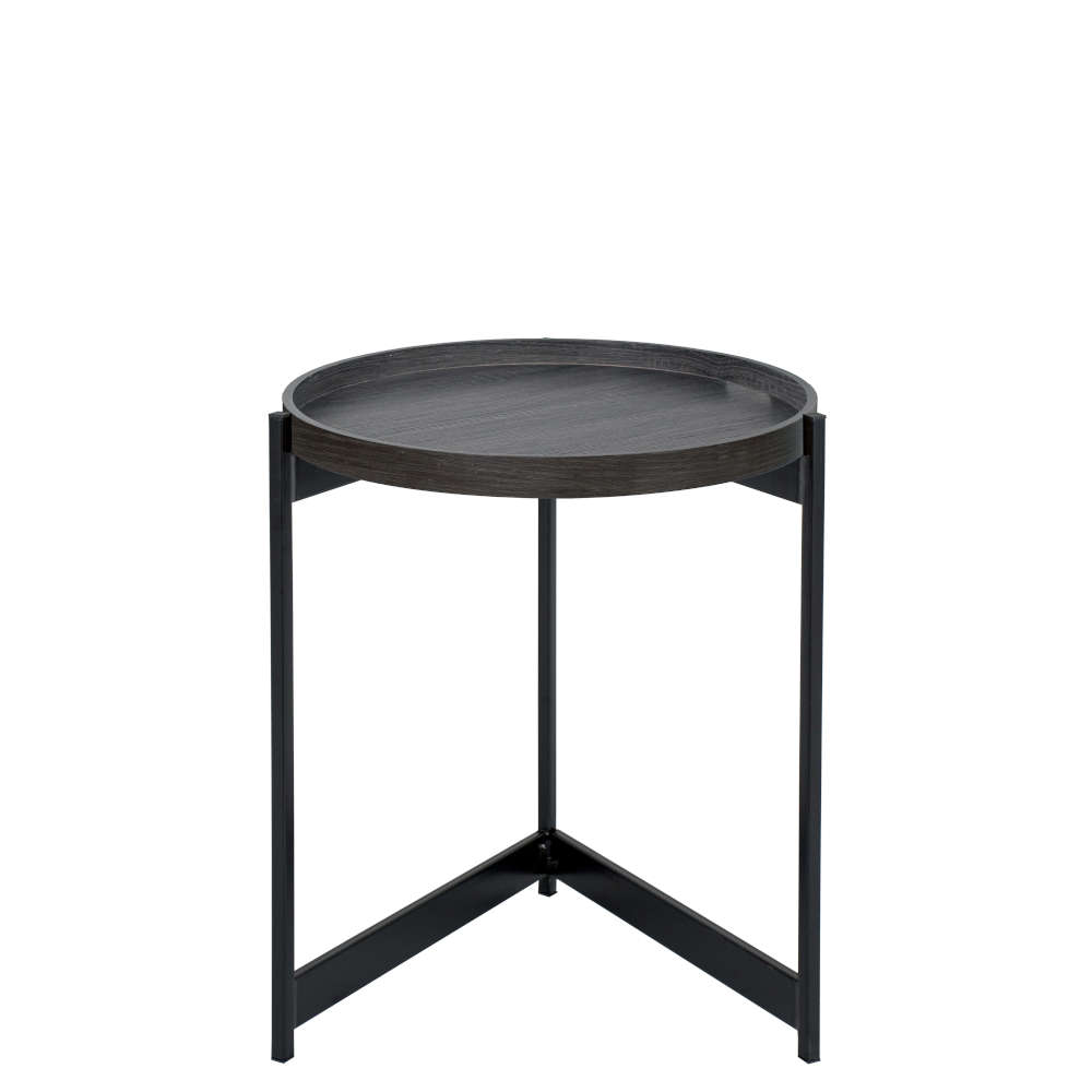 där Tomal Folding Legged Tray Table In Dark Oak Style Effect